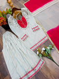 Fully Stitched & Ready to Wear Roman Glass With Real Mirror work Salwar Kameez
