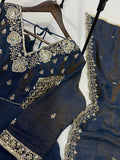 BEAUTIFUL VICHITRA WITH BEADS SEQUENCE EMBROIDERY WORK SALWAR KAMEEZ