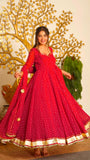 Faux Georgette with Digital Printed with gotta Patti lace with Fancy Latkan Anarkali Salwar Kameez