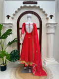 Faux Georgette with Digital Printed with gotta Patti lace with Fancy Latkan Anarkali Salwar Kameez