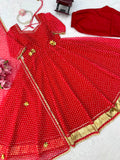 Faux Georgette with Digital Printed with gotta Patti lace with Fancy Latkan Anarkali Salwar Kameez