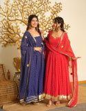Faux Georgette with Digital Printed with gotta Patti lace with Fancy Latkan Anarkali Salwar Kameez