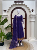 Faux Georgette with Digital Printed with gotta Patti lace with Fancy Latkan Anarkali Salwar Kameez