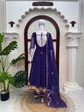 Faux Georgette with Digital Printed with gotta Patti lace with Fancy Latkan Anarkali Salwar Kameez