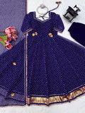 Faux Georgette with Digital Printed with gotta Patti lace with Fancy Latkan Anarkali Salwar Kameez