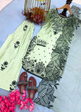 New Designer Party Wear Look Pure Satin Rayon Top & Palazzo With Dupatta set