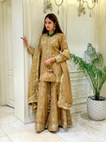 New Designer Party Wear Look Pure Nc Moss Silk Top & Palazzo With Dupatta set