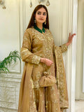 New Designer Party Wear Look Pure Nc Moss Silk Top & Palazzo With Dupatta set