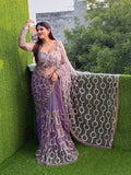 Heavy 5MM Multy & Sequins Embroidery work Beautiful Saree