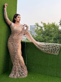 Heavy 5MM Multy & Sequins Embroidery work Beautiful Saree