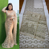 Heavy 5MM Multy & Sequins Embroidery work Beautiful Saree