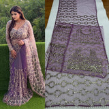 Heavy 5MM Multy & Sequins Embroidery work Beautiful Saree