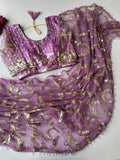 Heavy 5MM Multy & Sequins Embroidery work Beautiful Saree