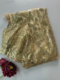 Heavy 5MM Multy & Sequins Embroidery work Beautiful Saree