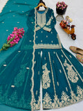 New Designer Party Pure Fox Georgette Sharara Suit & Dupatta Set