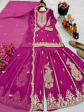 New Designer Party Pure Fox Georgette Sharara Suit & Dupatta Set