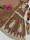 New Designer Party Pure Fox Georgette Sharara Suit & Dupatta Set