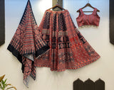 NAVRATRI SPECIAL PRINTED AND KODI LACE LEHENGA CHOLI WITH DUPATTA