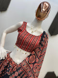 NAVRATRI SPECIAL PRINTED AND KODI LACE LEHENGA CHOLI WITH DUPATTA