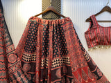 NAVRATRI SPECIAL PRINTED AND KODI LACE LEHENGA CHOLI WITH DUPATTA