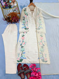 New Designer Party Wear Look Pure Roman Glass Over Size Long Kaftan & Bottom With Dupatta set