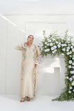 New Designer Party Wear Look Pure Roman Glass Over Size Long Kaftan & Bottom With Dupatta set