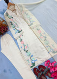 New Designer Party Wear Look Pure Roman Glass Over Size Long Kaftan & Bottom With Dupatta set