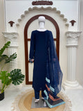 Jura silk with Soft Micro Cotton Lining & Intricate Thread work Salwar Kameez