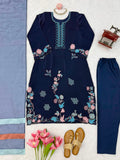 Jura silk with Soft Micro Cotton Lining & Intricate Thread work Salwar Kameez