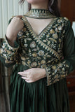 BLOOMING VICHITRA WITH BEADS AND SEQUENCE EMBROIDERY WORK FRONT SIDE GOWN