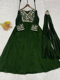 BLOOMING VICHITRA WITH BEADS AND SEQUENCE EMBROIDERY WORK FRONT SIDE GOWN