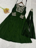 BLOOMING VICHITRA WITH BEADS AND SEQUENCE EMBROIDERY WORK FRONT SIDE GOWN