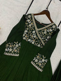 BLOOMING VICHITRA WITH BEADS AND SEQUENCE EMBROIDERY WORK FRONT SIDE GOWN
