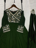 BLOOMING VICHITRA WITH BEADS AND SEQUENCE EMBROIDERY WORK FRONT SIDE GOWN