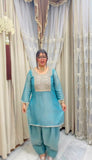 Heavy Crunchy silk With Embroidery Thread Work Salwar Kameez