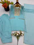Heavy Crunchy silk With Embroidery Thread Work Salwar Kameez
