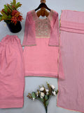 Heavy Crunchy silk With Embroidery Thread Work Salwar Kameez