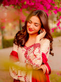 Roman Silk with  Intricate Thread work Beautiful Salwar Kameez
