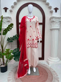 Roman Silk with  Intricate Thread work Beautiful Salwar Kameez