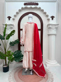 Roman Silk with  Intricate Thread work Beautiful Salwar Kameez