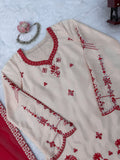 Roman Silk with  Intricate Thread work Beautiful Salwar Kameez
