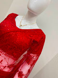 WEDDING SEASON WEAR BEAUTIFUL SEQUENCE EMBROIDERED WORKED READY TO WEAR SAREE WITH STITCHED BLOUSE