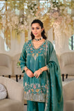 Pure Nc Moss Silk With Embroidery 5 & 3mm Sequence Work Salwar Kameez
