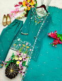 Pure Nc Moss Silk With Embroidery 5 & 3mm Sequence Work Salwar Kameez