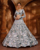 Premium Butterfly Soft Net Lehenga Embellished With Beautiful Multi Thread Embroidery