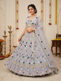 Premium Butterfly Soft Net Lehenga Embellished With Beautiful Multi Thread Embroidery