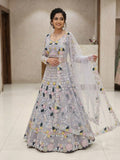 Premium Butterfly Soft Net Lehenga Embellished With Beautiful Multi Thread Embroidery