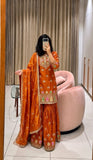 Pure Fendy Silk With Embroidery 5mm Sequence Work Salwar Kameez