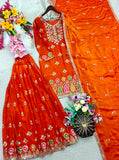 Pure Fendy Silk With Embroidery 5mm Sequence Work Salwar Kameez