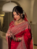 Japan Satin with Intricate Thread & Coding Sequence work Beautiful Saree
